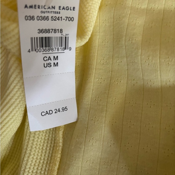 American Eagle Ribbed waffle semi-cropped Tank NWT - Picture 3 of 3